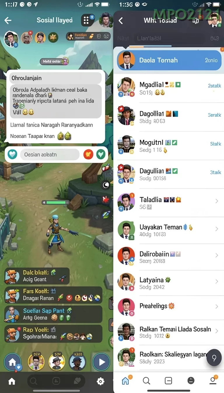 Cuplikan layar FURLA77 — menu navigasi
